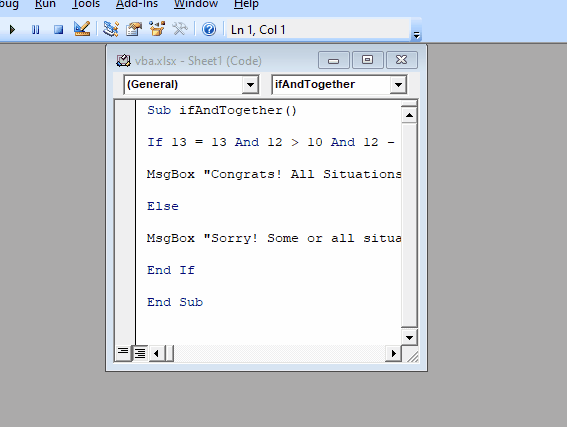 if and AND together with multiple conditions in vba